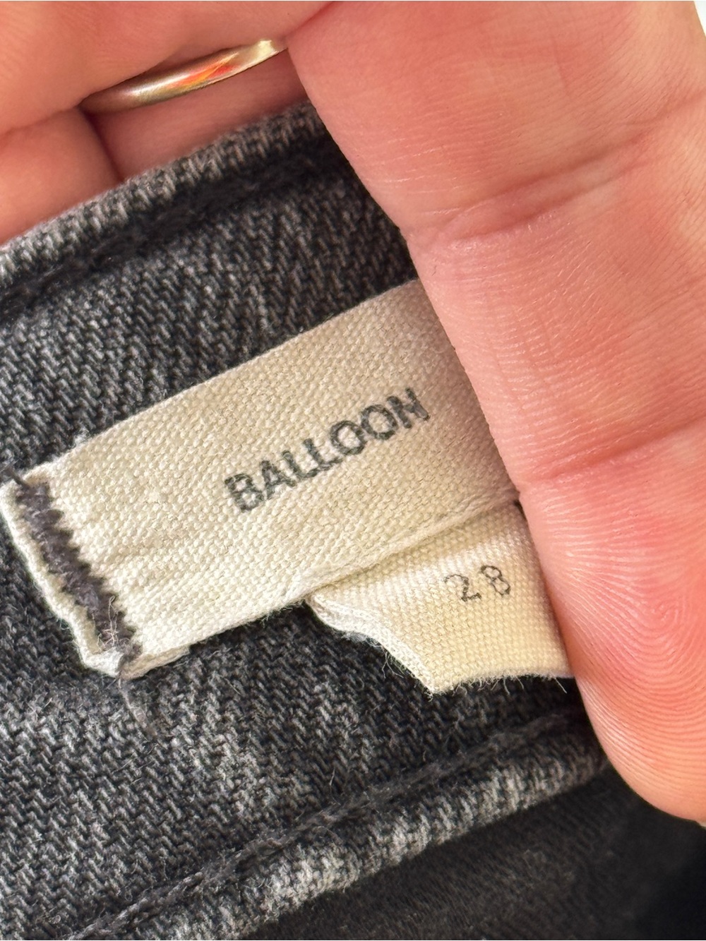 Madewell Black Balloon Denim Jeans Sz 28 - Picture 2 of 9
